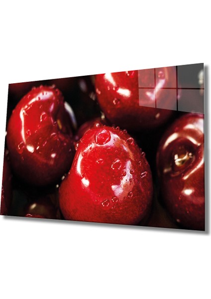 Kirazlar Cam Tablo Cherries