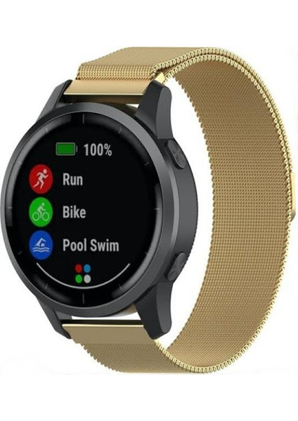 22 mm Universal Mıktatıslı Hasır Metal Kordon Gold