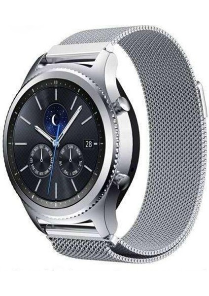 22 mm Universal Mıktatıslı Hasır Metal Kordon Gümüş