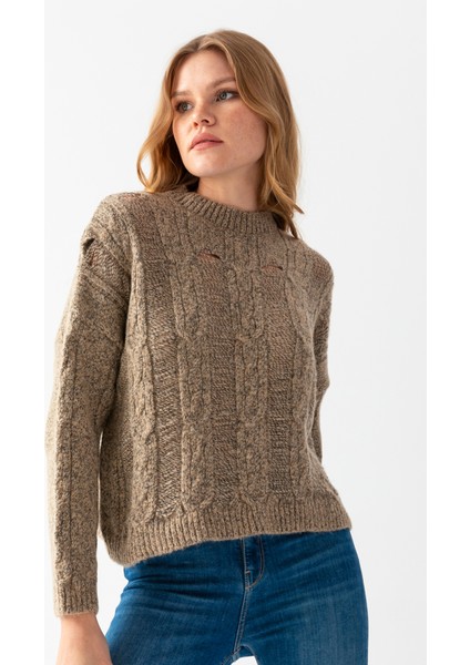 Saç Örgü Bisiklet Yaka Kazak fırsatları