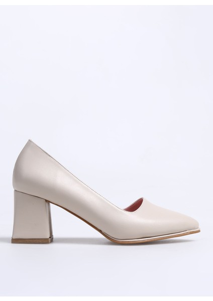 Ekru Kadın Topuklu Ayakkabı Lıly
