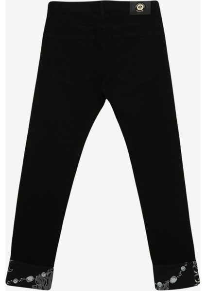 Normal Bel Katlamalı Paça Slim Fit Siyah Erkek Denim Pantolon 75GAB5DMDW040L54909 fiyatları