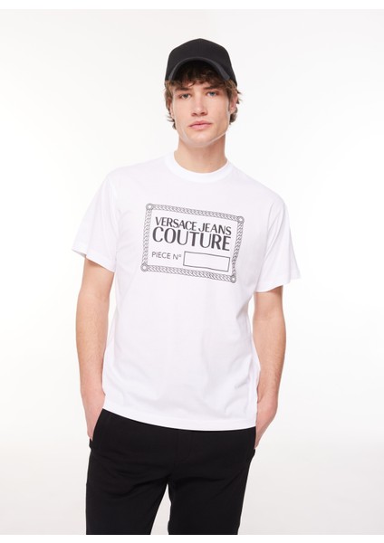 Bisiklet Yaka Beyaz Erkek T-Shirt 75GAHT09CJ00T003 fiyatları