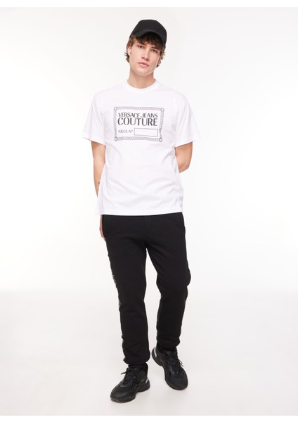 Bisiklet Yaka Beyaz Erkek T-Shirt 75GAHT09CJ00T003 modelleri