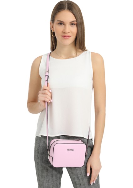 Açık Pembe Kadın 19X13X8 cm Çapraz Çanta 05FM24Y1027