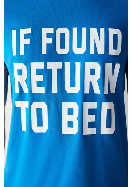 Erkek Return To Bed Yazılı Çok Renkli Pijama Takımı indirimleri