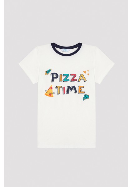 Erkek Çocuk Galaxy Pizza Çok Renkli 2li Pijama Takımı modelleri