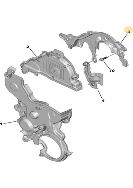 Corsa F 1.5 Dizel Motor Triger Iç Kapağı Psa Marka 9824675180 fiyatları