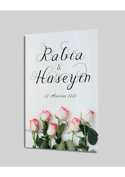 Düğün Nişan Tarih Cam Tablo