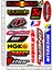 Michelin Redbul Rockstar Ngk Onc Akropovıc Oneal Motorsiklet Kask Sticker Çıkartma Seti 1