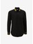 Slim Fit Gömlek Yaka Siyah Erkek Gömlek 75GAL2SCN0132899 1