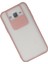 Samsung Galaxy J7 Kılıf Palm Buzlu Kamera Sürgülü Silikon - Pembe 300099 3