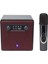 BRADU-1688 Bluetooth Taşınabilir Hoparlör 4 Inc Ahşap Kasa Kablosuz Karaoke Mikrofon 3