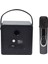 BRADU-1688 Bluetooth Taşınabilir Hoparlör 4 Inc Ahşap Kasa Kablosuz Karaoke Mikrofon 4