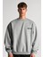 Focus Oversize Sweatshirt Erkek - Gri 1