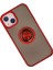 Iphone 13 Kılıf Montreal Yüzüklü Silikon Kapak - Kırmızı 300099 2