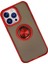 Iphone 13 Pro Max Kılıf Montreal Yüzüklü Silikon Kapak - Kırmızı 300099 2