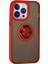 Iphone 13 Pro Max Kılıf Montreal Yüzüklü Silikon Kapak - Kırmızı 300099 3