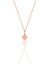 Gümüş Rose Üç Boyutlu Minimal Yonca Modeli Kolye SGTL12385YONCA 1