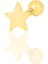 Gümüş Altın Yaldızlı Yıldız Modeli Tragus Helix Piercing Küpe SGTL12318GOLD 1