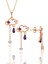 Gümüş Rose Ametis ve Zirkon Taşlı Bulut Kolye ve Küpe Ikili Set SGTL12354ROSE 1