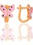 Gümüş Rose Pembe Mineli Kelebek Çocuk Küpesi SGTL12368ROSE 1