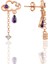 Gümüş Rose Ametis ve Zirkon Taşlı Bulut Küpe SGTL12348ROSE 2