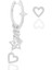 Gümüş Rodyumlu Zirkon Taşlı Kalp Modeli Şans Küpe SGTL12390RODAJ 1