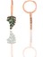 Gümüş Rose Yeşil Taşlı Yaprak Küpe SGTL12389ROSE 1