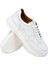 Deri Beyaz Erkek Sneaker Ayakkabı - 01963MBYZE01 2