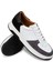 Deri Gri Erkek Sneaker Ayakkabı - 01965MGRIE01 3