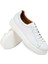 Deri Beyaz Erkek Sneaker Ayakkabı - 01954MBYZE01 3