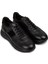 Deri Siyah Erkek Sneaker Ayakkabı - 01963MSYHE07 2