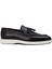 Deri Siyah Püsküllü Erkek Loafer - 01958MSYHC01 1