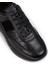 Deri Siyah Erkek Sneaker Ayakkabı - 01963MSYHE09 5