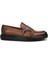 Deri Kahverengi Çift Tokalı Erkek Loafer - 01843MKHVP01 1