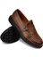 Deri Kahverengi Çift Tokalı Erkek Loafer - 01843MKHVP01 3