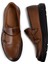 Deri Kahverengi Çift Tokalı Erkek Loafer - 01843MKHVP01 4