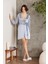 Saten Gecelik Sabahlık Pijama Takım Şort Takım 6'lı Gelin Çeyiz Seti Mist 6005 1