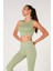 Fitilli Crop Top Seamless Spor Sütyeni Yeşil 1