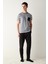 Erkek Grey Pocket Çok Renkli Pijama Takımı 1
