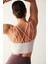 Bej Kaplı Sırt Detaylı Slim Fit Crop Top 4