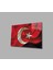 Dalgalanan Türk Bayrağı Cam Tablo Waving Turkish Flag 1