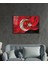 Dalgalanan Türk Bayrağı Cam Tablo Waving Turkish Flag 2