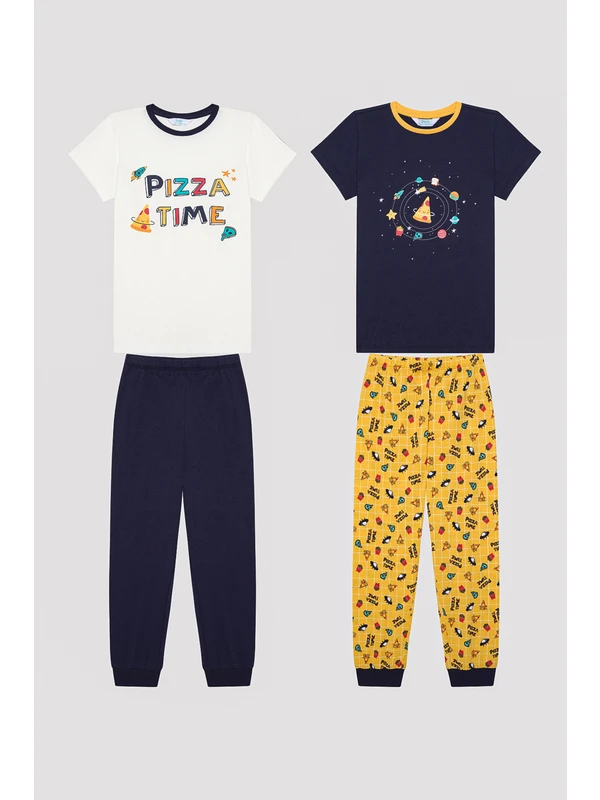 Penti Erkek Çocuk Galaxy Pizza Çok Renkli 2li Pijama Takımı