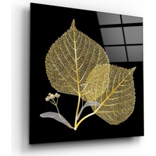 Miraax Gold Yaprak Cam Tablo