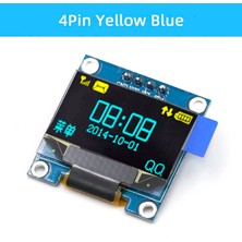 Mingjin Shop 1 4pın Sarı Mavi Tarzı 0. Iıc Seri Sarı Mavi OLED Ekran Modülü I2C SSD LCD Ekran Kartı Gnd Vcc Scl Sda Arduino Için (Yurt Dışından)