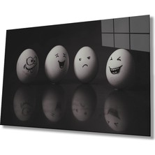 Miraax Eğlenceli Yumurtalar Cam Tablo