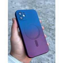 SPHONE iPhone 12 Kılıf Magsafe Manyetik Kablosuz Şarj Lens Koruma Ombre Renk Geçişli Colorful Rainbow Case