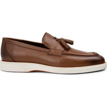 Deery  Deri Taba Rengi Püsküllü Erkek Loafer - 01958MTBAC01